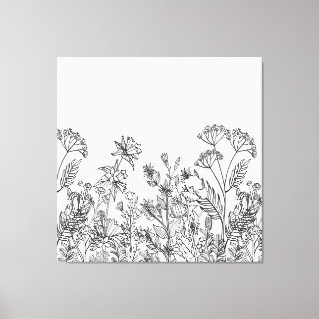 Arte imprimible botánico de flores silvestres (Anverso)
