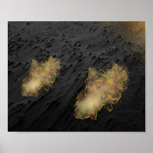 Arte Imprimible de arena negra y dorada