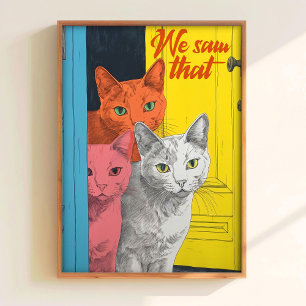 Arte Imprimible de Gato de Baño Divertido para Par