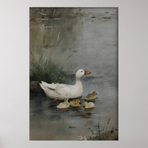 Arte Imprimible de la Familia de Patos, Impresión 