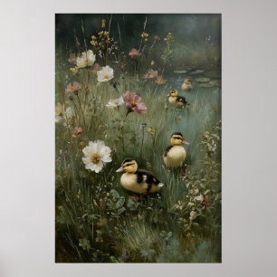 Arte Imprimible de Patitos Antiguos, Pato Minimali