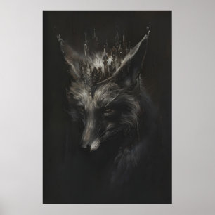 Arte Imprimible de Zorro Plateado Coronado, Pared 