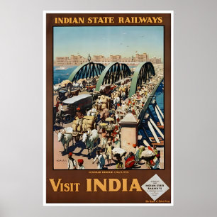 Arte India Calcutta Póster Kolkata Impresión de Vi