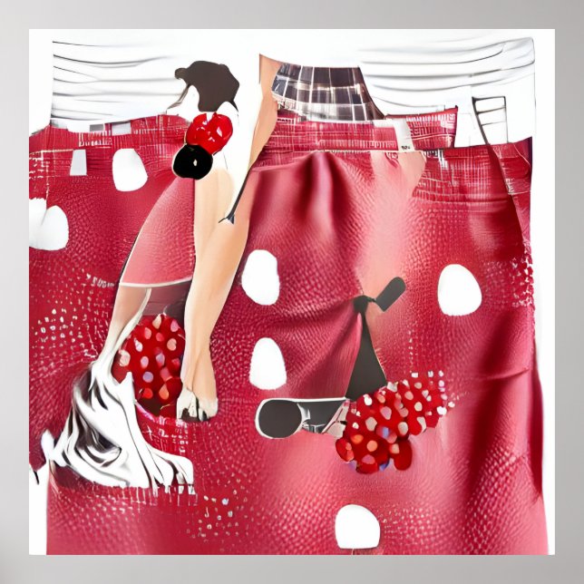 Arte inspirado en el chica Retro Pin Up (Frente)