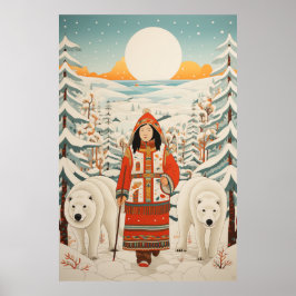 Arte inspirado en inuits: Vida y animales del Árti