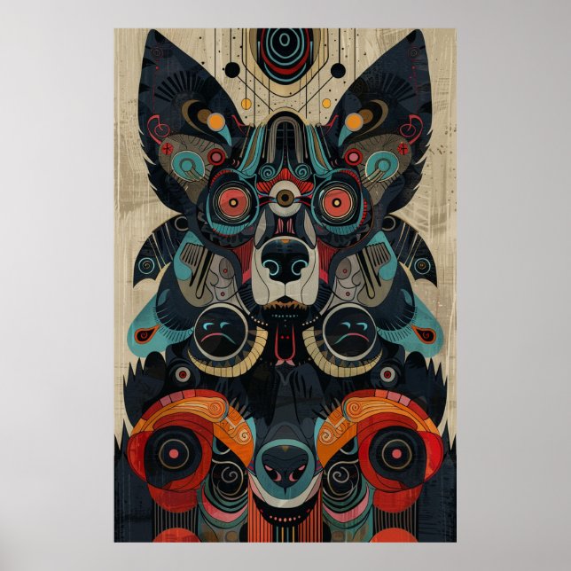 Arte inspirado en inuits: Vida y animales del Árti (Frente)