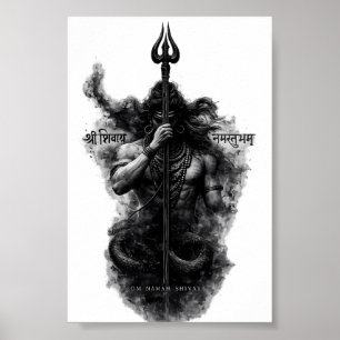 Arte intenso de Lord Shiva Trishul Om Namah Shivay