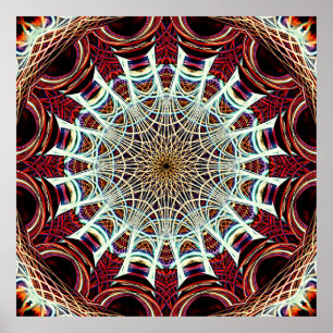 Arte intrincado de Mandala geométrica en la Web de
