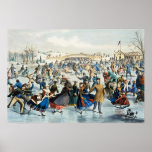 Arte Invernal de Central Park de Currier y Ives Vi
