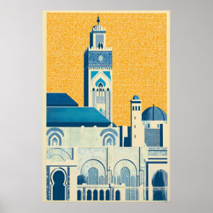 Arte islámico geométrico de la Mezquita marroquí