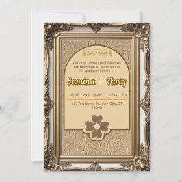 Arte islámico Nikah Invitación a la boda musulmana