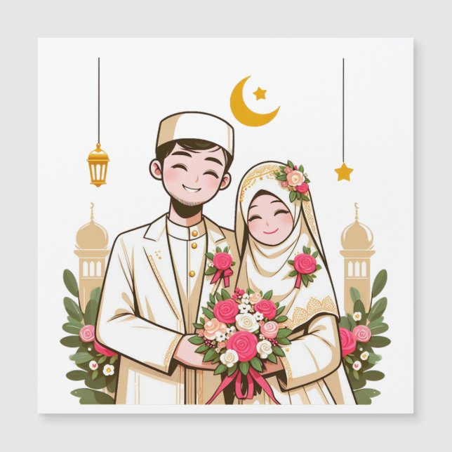 Arte Islámico Nikah Musulmán Groom Y Bridle Islami (Anverso)