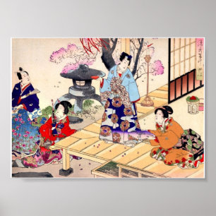 Arte japonés antiguo del vintage