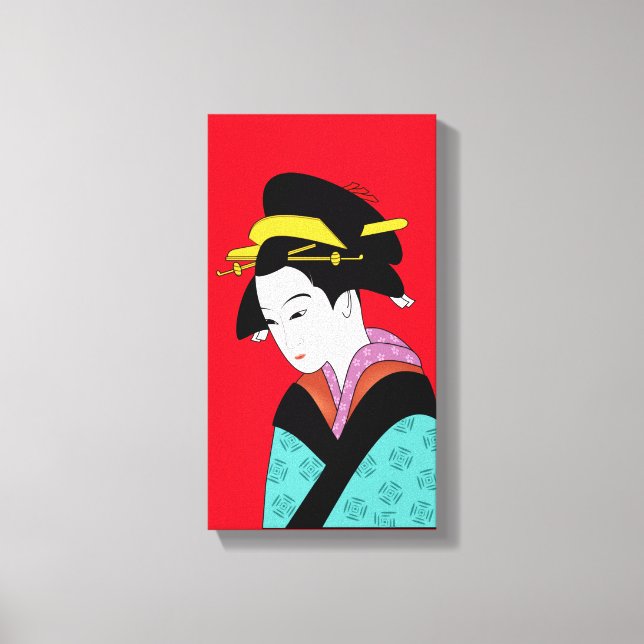 Arte japonés Cute Geisha (Anverso)