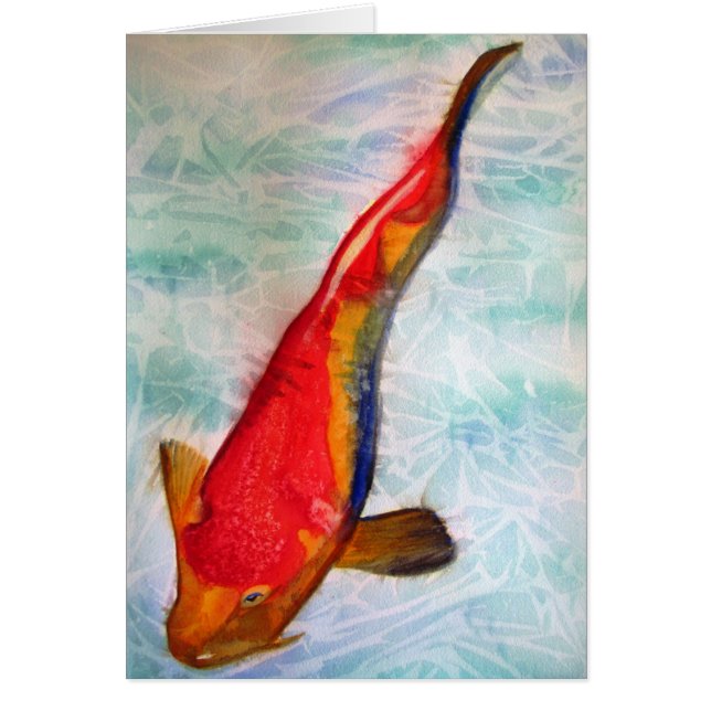 Arte japonés de la acuarela de los pescados de (Frente)