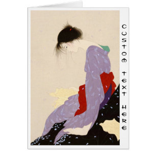 Arte japonés de la mujer de la letra de amor de