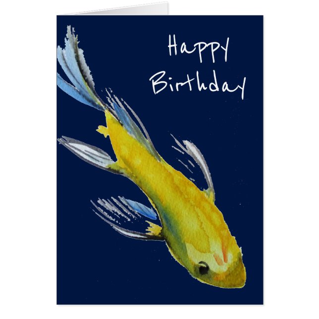 Arte japonés de los pescados del cumpleaños de la (Frente)