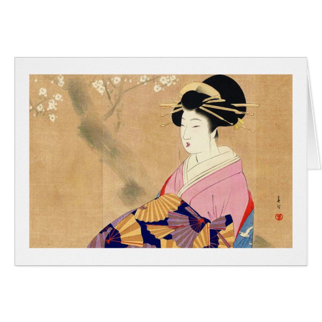 Arte japonés del ukiyo-e de Miyagawa Shuntei Oiran (Anverso (Horizontal))