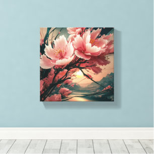 Arte japonés inspira flores de cerezo