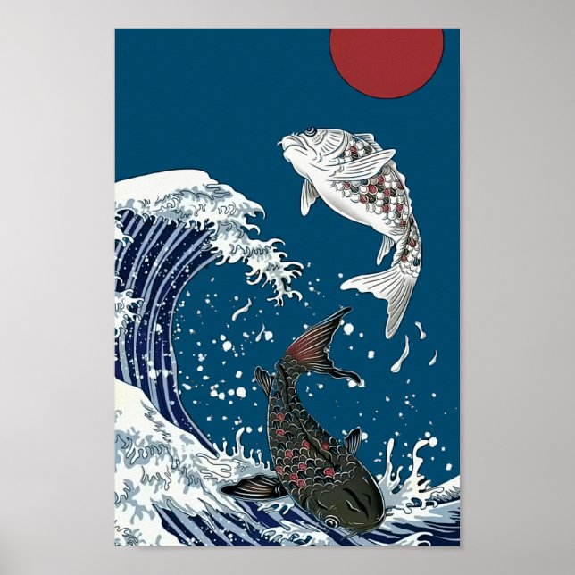 Arte japonés KOI, yinyang (Frente)