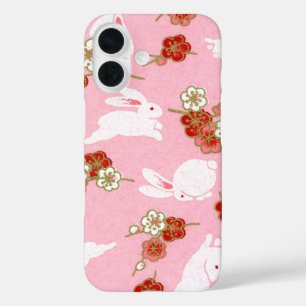 Arte japonés: Sakura rosa y Funda de iPhone 16 con