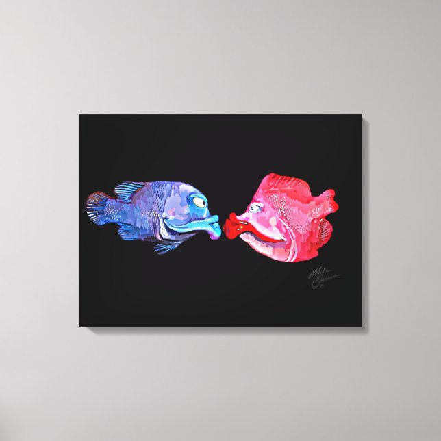 Arte "Kissing Fish" por Mike Quinn (Anverso)