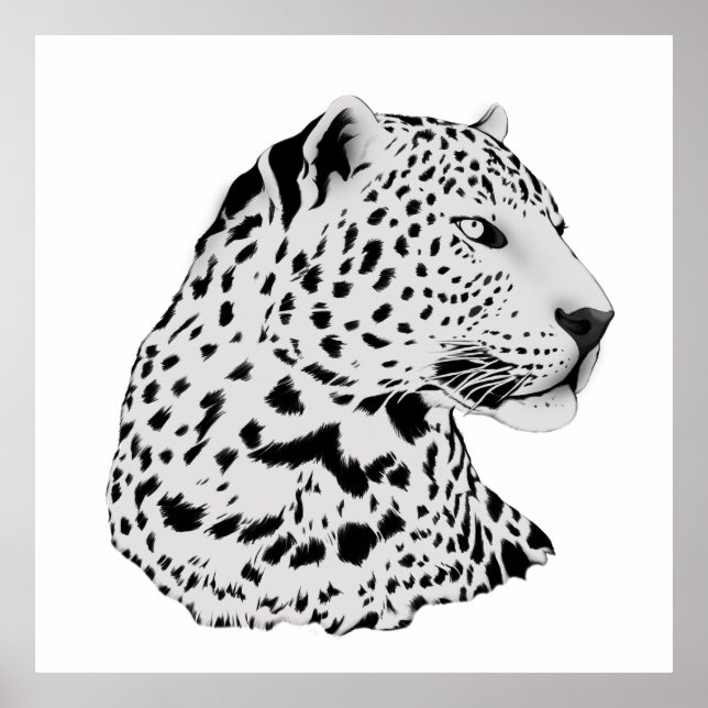 Arte Leopardo Impresión moderna (Frente)