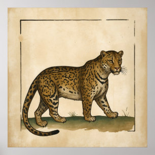 Arte Leopardo simple de estilo antiguo