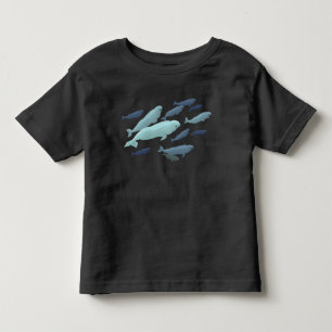 Arte lindo de la ballena del niño de la camiseta