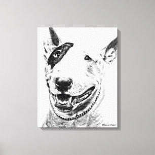 Arte lindo del perro de bull terrier