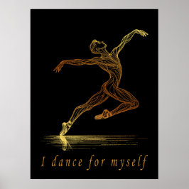 Arte lineal de bailarín masculino de ballet - Bail