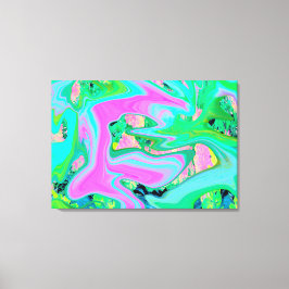 Arte líquido rosa y azul claro retro en Hydrangea