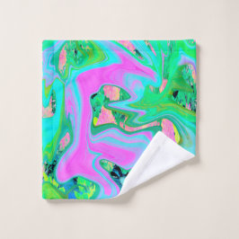 Arte líquido rosa y azul claro retro en Hydrangea