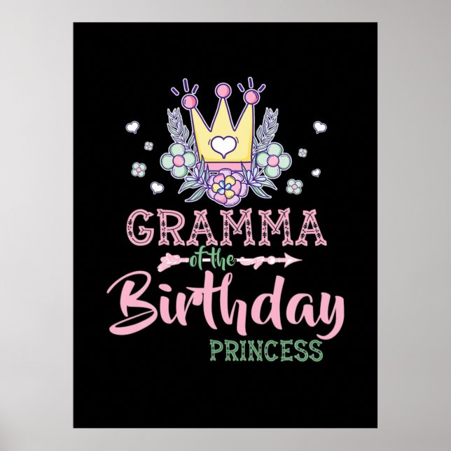 Arte Madre | Gramma De La Princesa De Cumpleaños X (Frente)