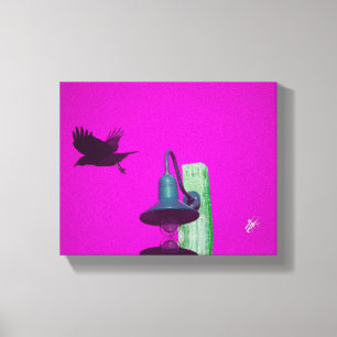 Arte Magenta Menta Poste de Luz de Cuervo de Langl