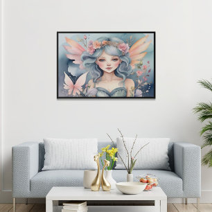 Arte mágico de hadas florales con IA en acuarela 