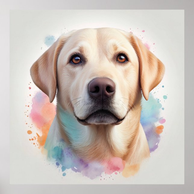 Arte Mágico de Labrador Retriever en Pastel (Frente)