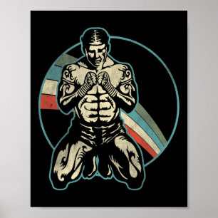 Arte Marcial de Kickboxing Retro y Amantes del Kic