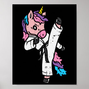 Arte Marcial Unicornio Kick Cute Karate Taekwondo 