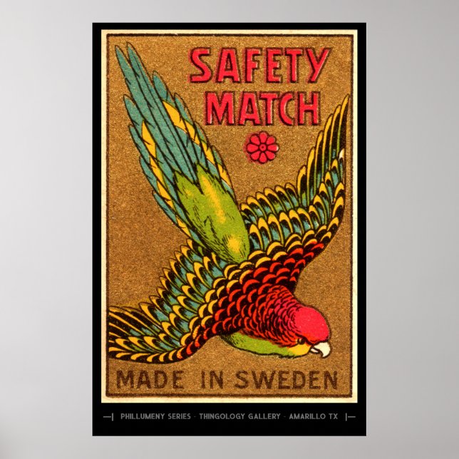 Arte Matchbox de Mid Century (Frente)