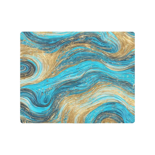 Arte Metalizado abstracto generado por IA (Anverso)