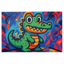 Arte Metalizado de cocodrilo verde