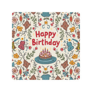 Arte metalizado de cumpleaños