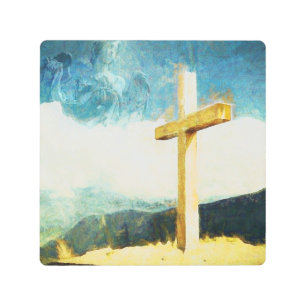 Arte Metalizado de la Cruz de Pintura Artística y