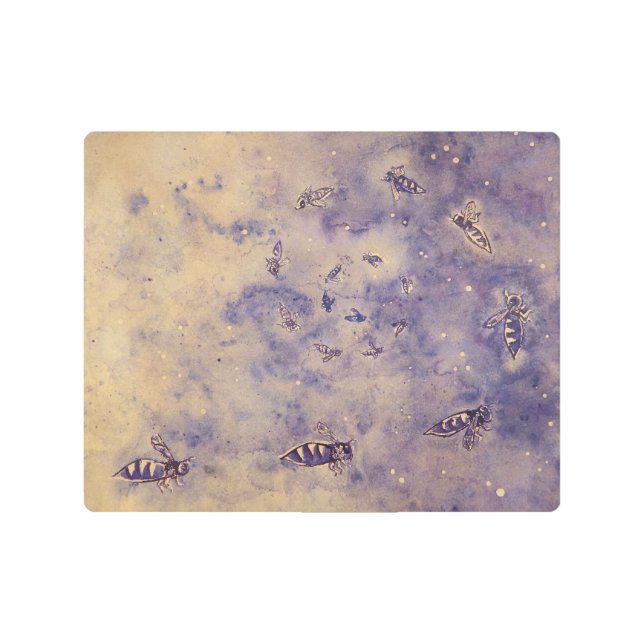 Arte metalizado de la pared de las abejas del (Anverso)