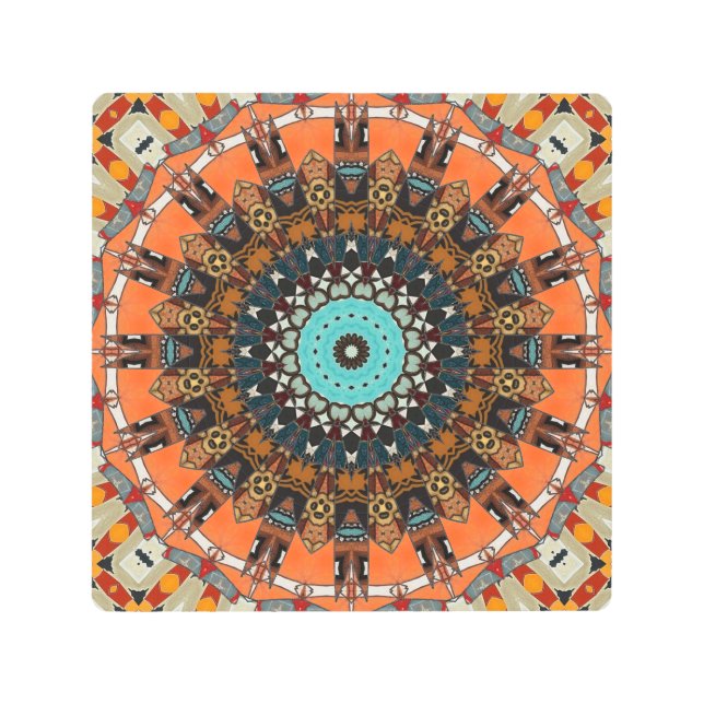 arte Metalizado de pared de mandala (Anverso)