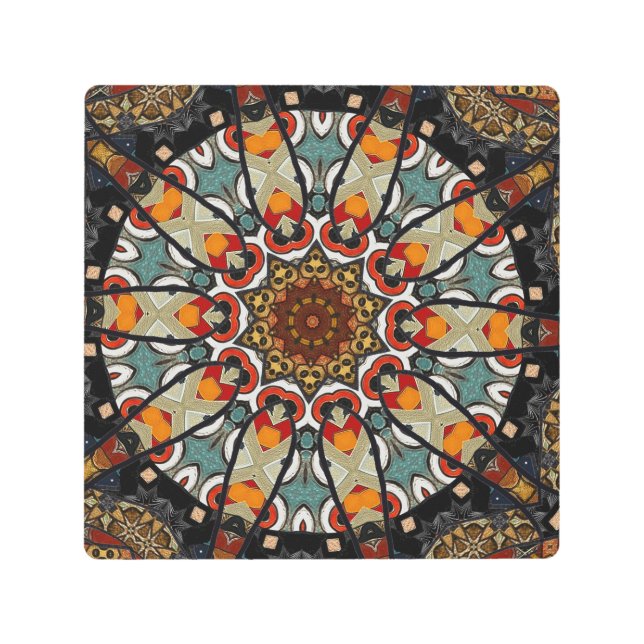 arte Metalizado de pared de mandala (Anverso)