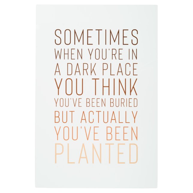 Arte Metalizado inspirador en la pared (Anverso)