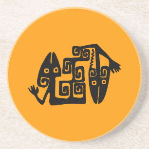 Arte Mexicano Antiguo Posavasos de Arenisca