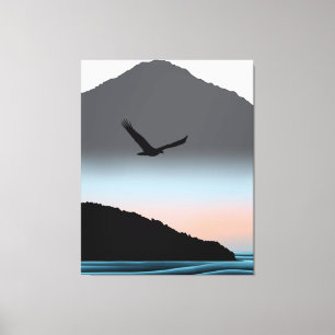 Arte minimalista de Eagle Mountain del Pacífico No